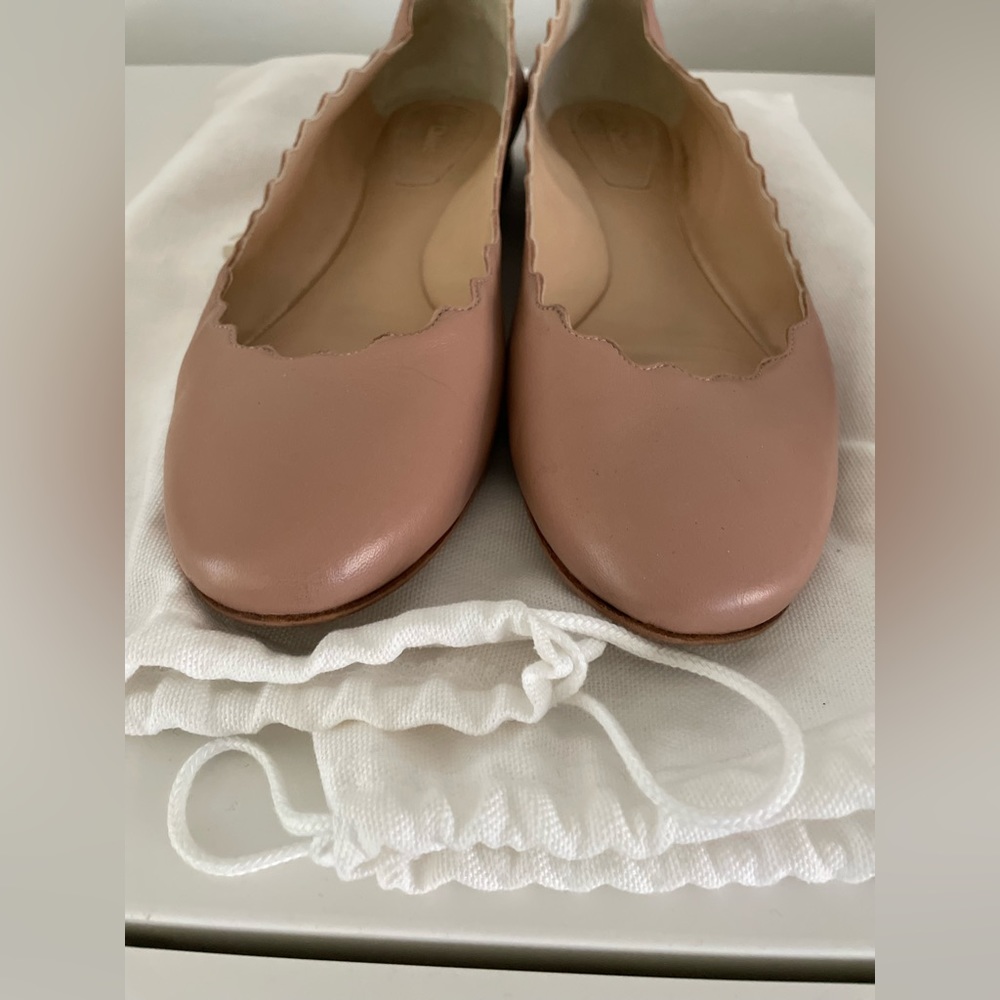 Chloe Lauren Scalloped Ballet flats